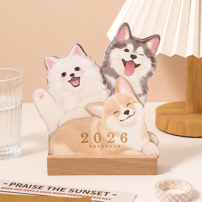 2026 Meow & Woof Desktop Calendars - The Kawaii Nest