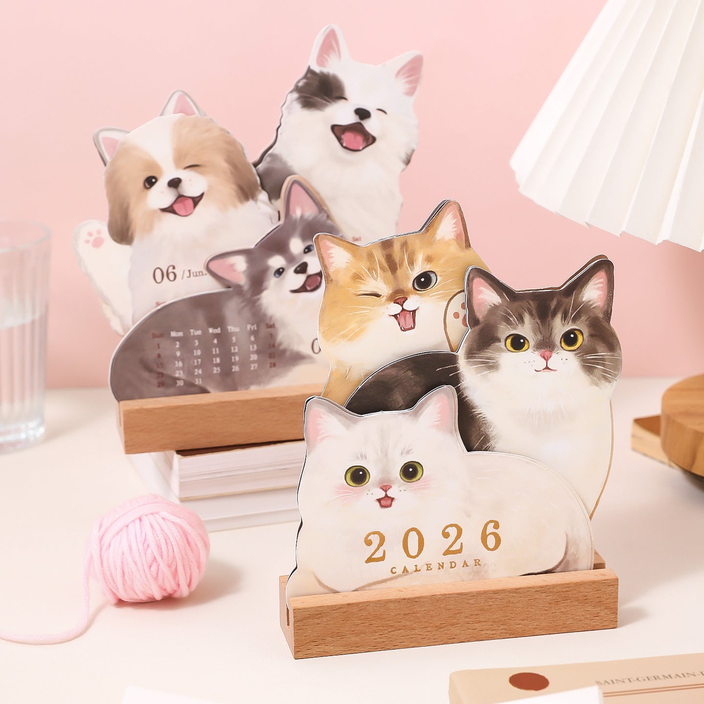 2026 Meow & Woof Desktop Calendars - The Kawaii Nest