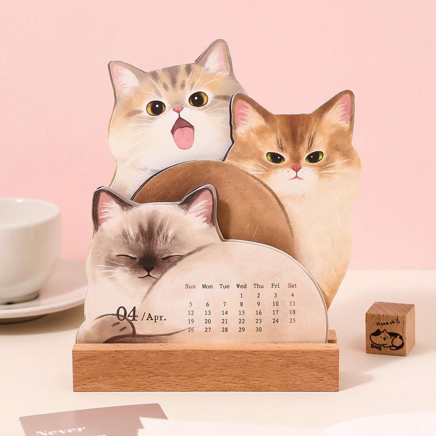 2026 Meow & Woof Desktop Calendars - The Kawaii Nest