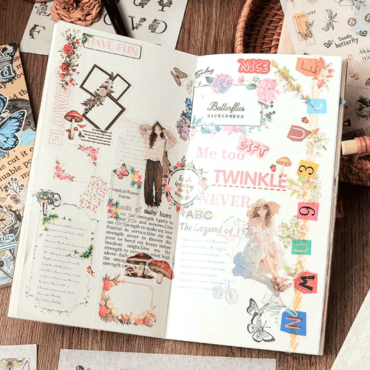 24 Page Book of Beautiful Washi Stickers - The Kawaii Nest