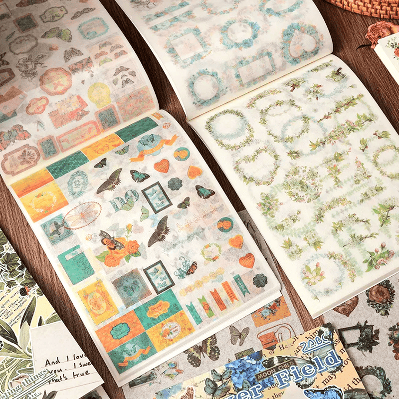 24 Page Book of Beautiful Washi Stickers - The Kawaii Nest