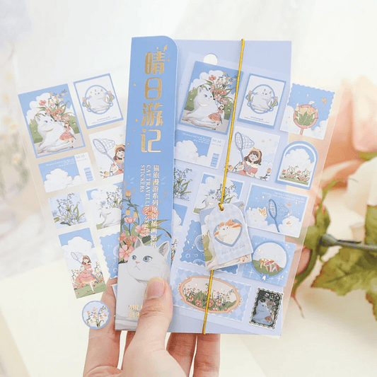 Adorable Cat Stickers with Gold - Details - The Kawaii Nest