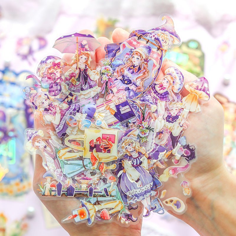 Aesthetic Holographic Lined Stickers ~ Fairy Series - The Kawaii Nest