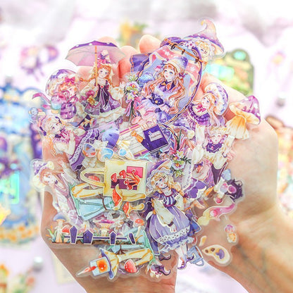 Aesthetic Holographic Lined Stickers ~ Fairy Series - The Kawaii Nest