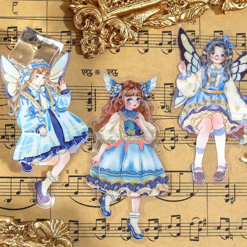 Aesthetic Holographic Lined Stickers ~ Fairy Series - The Kawaii Nest