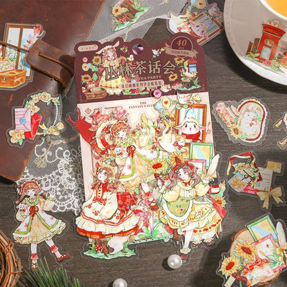 Aesthetic Holographic Lined Stickers ~ Fairy Series - The Kawaii Nest