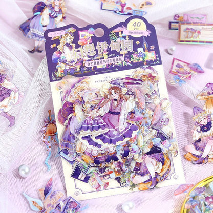 Aesthetic Holographic Lined Stickers ~ Fairy Series - The Kawaii Nest