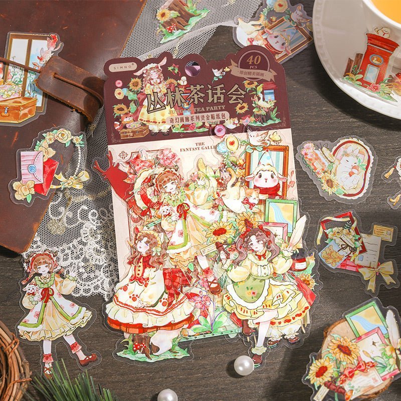 Aesthetic Holographic Lined Stickers ~ Fairy Series - The Kawaii Nest