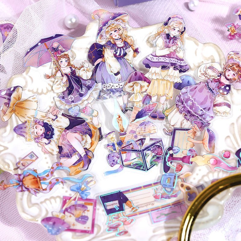 Aesthetic Holographic Lined Stickers ~ Fairy Series - The Kawaii Nest
