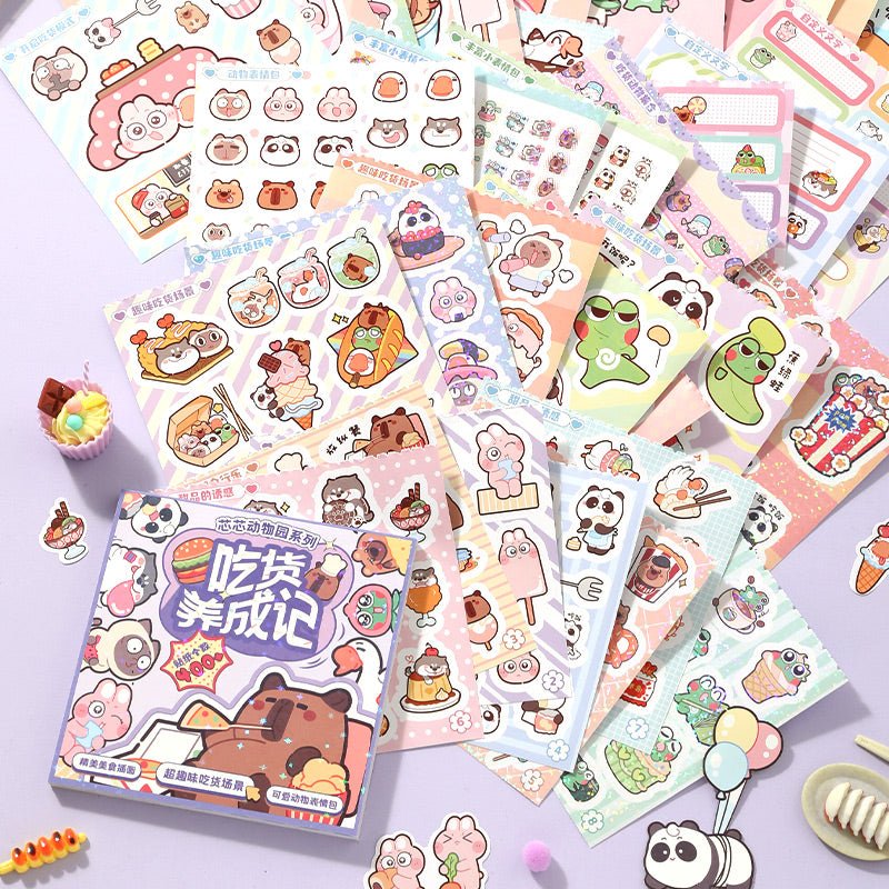 Capybara and Friends Sticker Books - The Kawaii Nest
