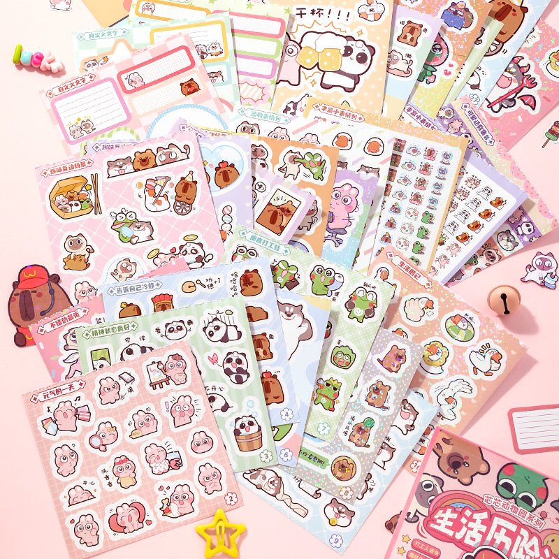 Capybara and Friends Sticker Books - The Kawaii Nest