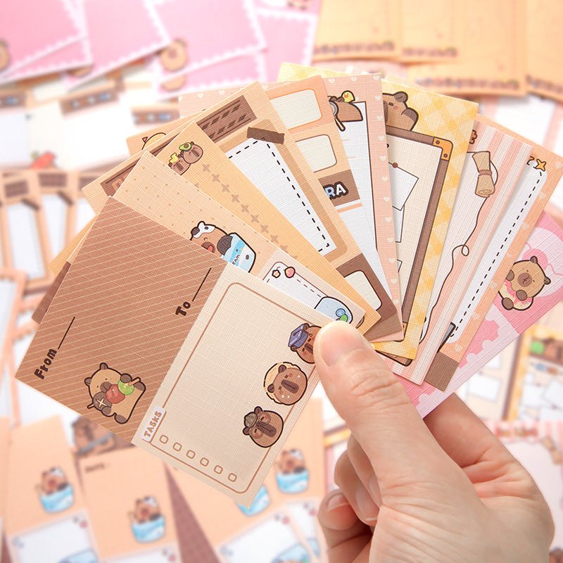 Capybara & Panda Washi Tape, Sticker and Notepaper Sets - The Kawaii Nest