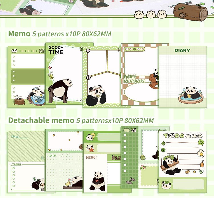 Capybara & Panda Washi Tape, Sticker and Notepaper Sets - The Kawaii Nest