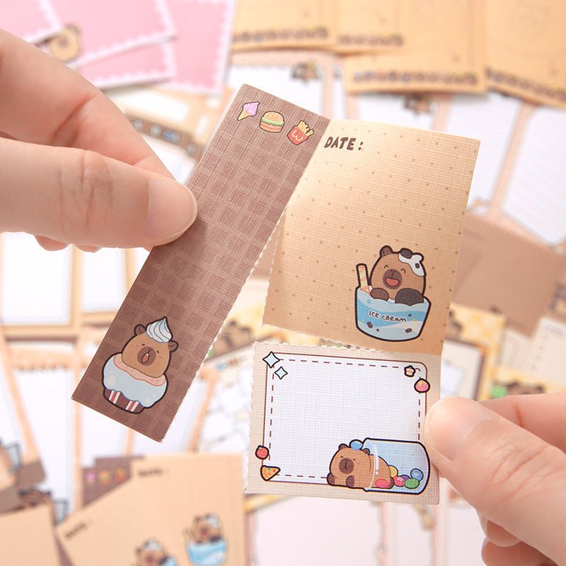 Capybara & Panda Washi Tape, Sticker and Notepaper Sets - The Kawaii Nest