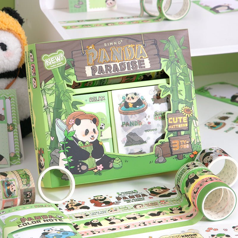 Capybara & Panda Washi Tape, Sticker and Notepaper Sets - The Kawaii Nest