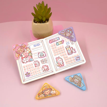 Cat Theatre Triangle Page Clip Pack - The Kawaii Nest