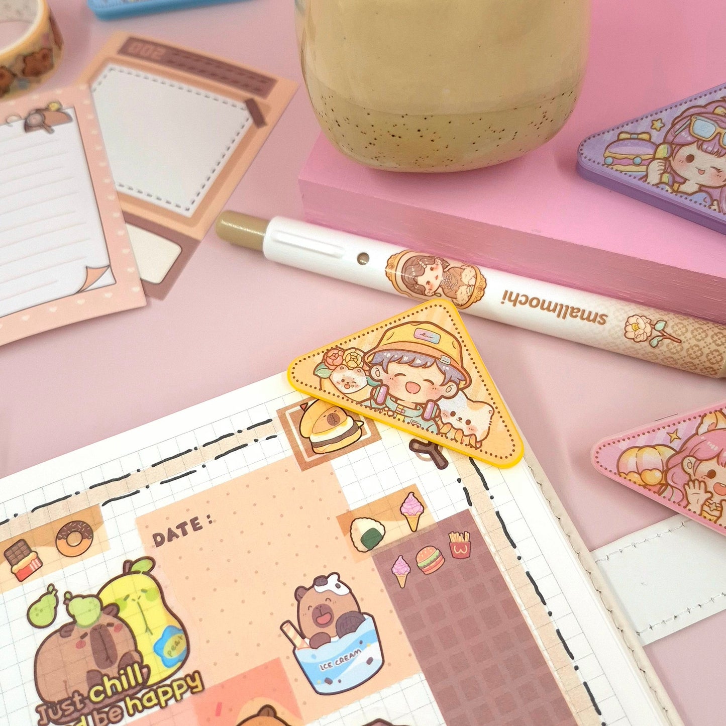 Cat Theatre Triangle Page Clip Pack - The Kawaii Nest