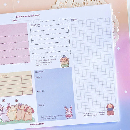 Chupa's Comprehensive Daily Planner Notepad ~ A4 - The Kawaii Nest