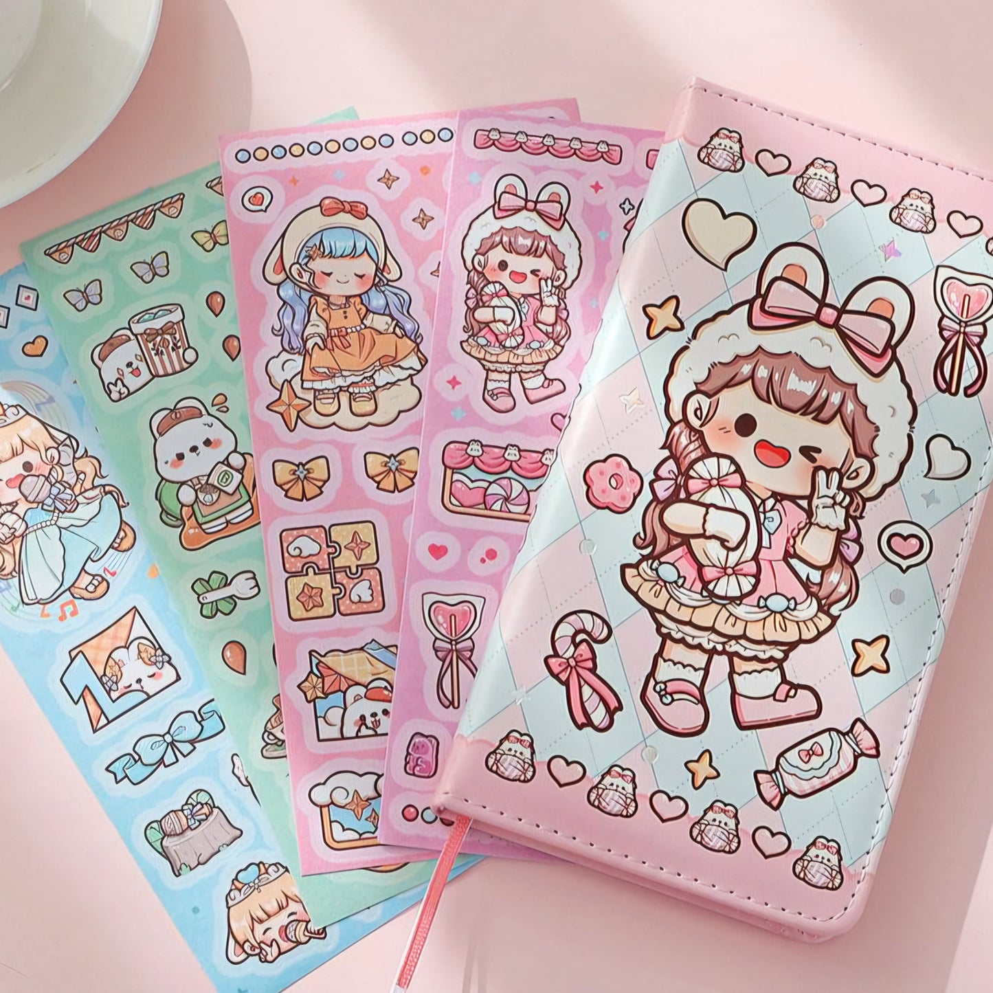 Cute Puffy Grid Journal / Notebook - The Kawaii Nest