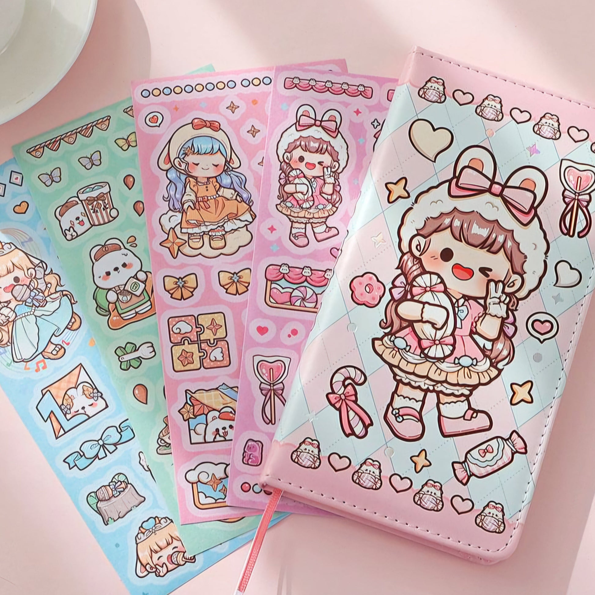 Cute Puffy Grid Journal / Notebook - The Kawaii Nest