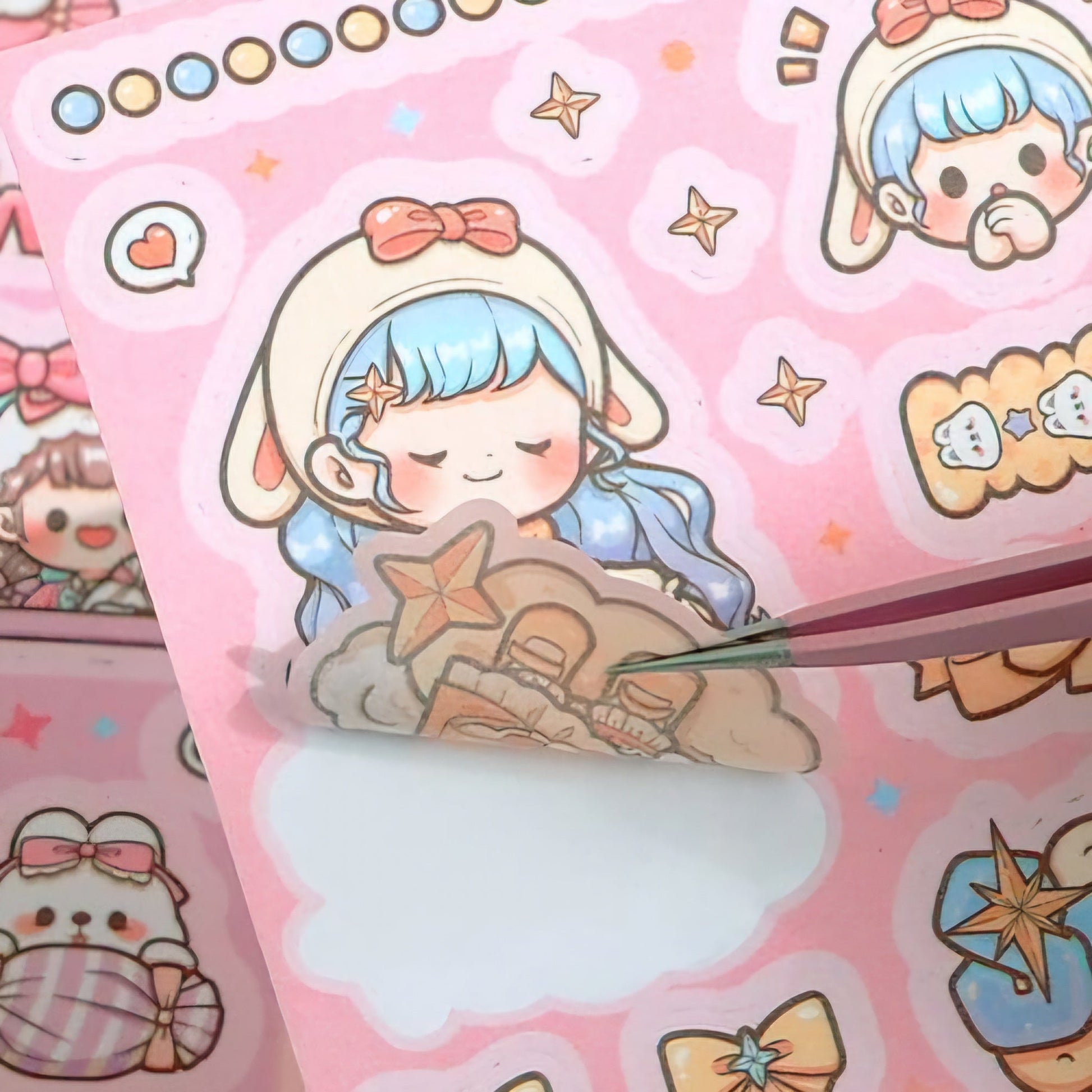 Cute Puffy Grid Journal / Notebook - The Kawaii Nest
