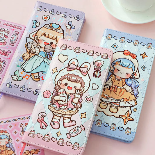 Cute Puffy Grid Journal / Notebook - The Kawaii Nest