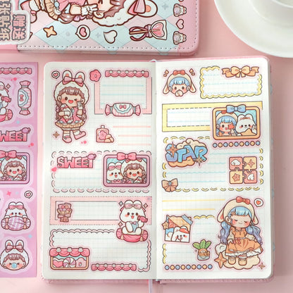 Cute Puffy Grid Journal / Notebook - The Kawaii Nest