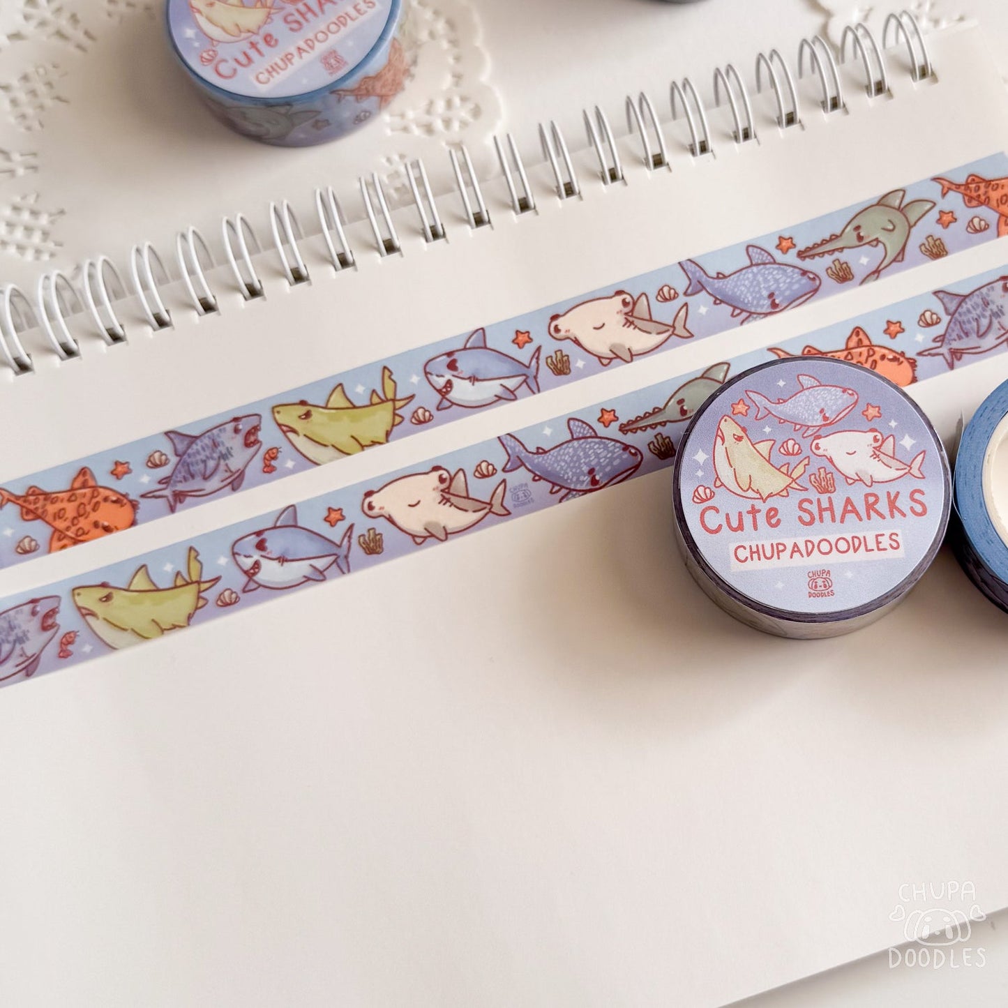 Cute Sharks ~ Washi Tape - The Kawaii Nest