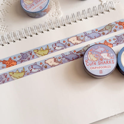 Cute Sharks ~ Washi Tape - The Kawaii Nest