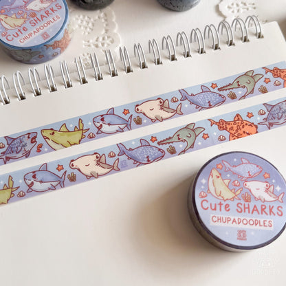 Cute Sharks ~ Washi Tape - The Kawaii Nest