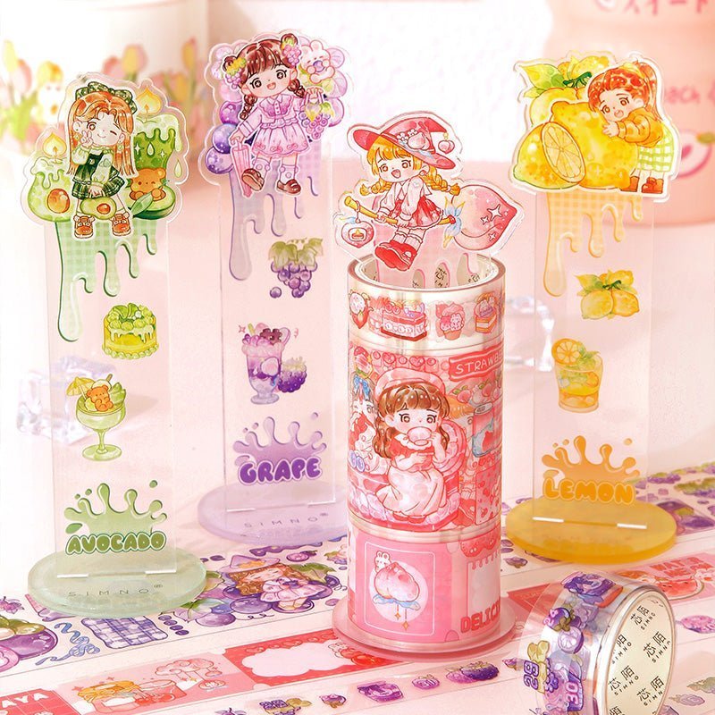 Cute Sticker Rolls and Stand ~ Fruit Series - The Kawaii Nest