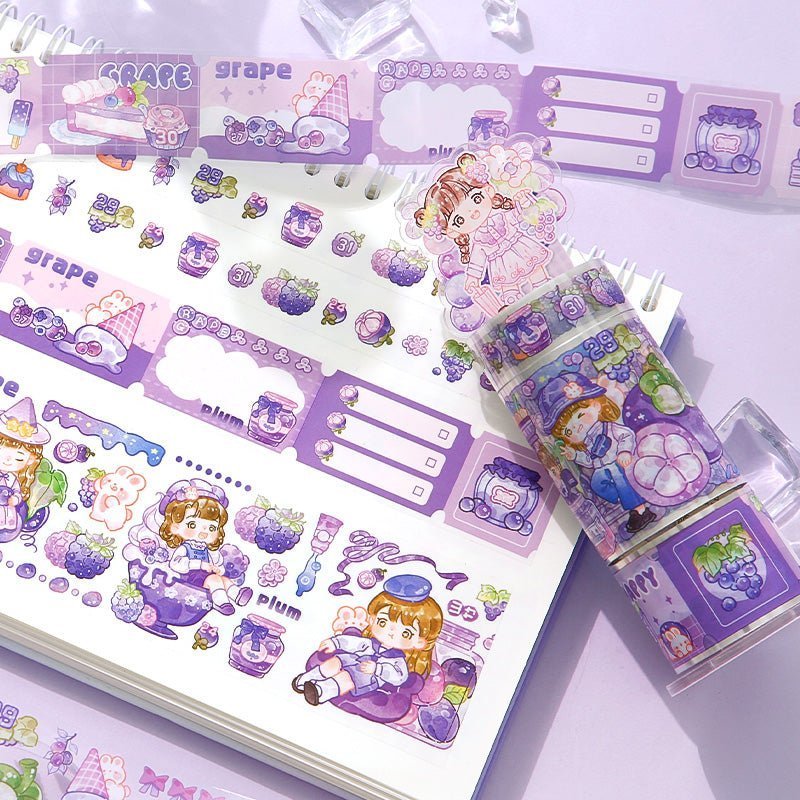 Cute Sticker Rolls and Stand ~ Fruit Series - The Kawaii Nest