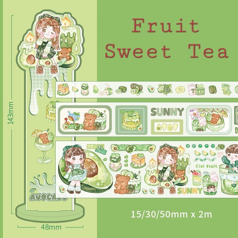 Cute Sticker Rolls and Stand ~ Fruit Series - The Kawaii Nest