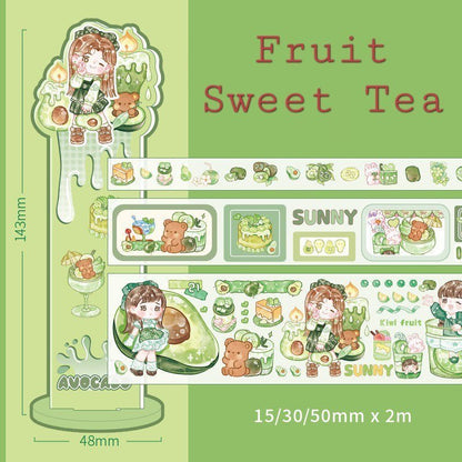 Cute Sticker Rolls and Stand ~ Fruit Series - The Kawaii Nest