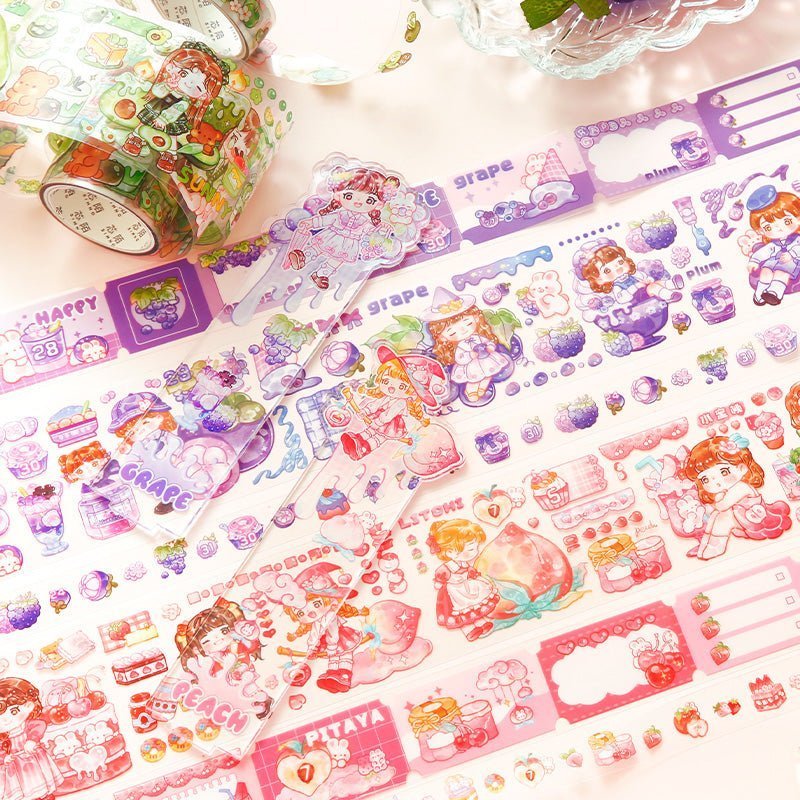 Cute Sticker Rolls and Stand ~ Fruit Series - The Kawaii Nest