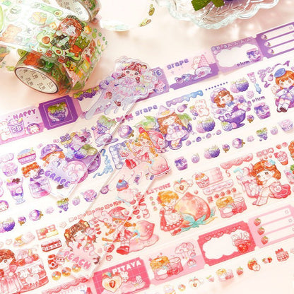 Cute Sticker Rolls and Stand ~ Fruit Series - The Kawaii Nest