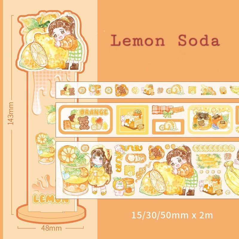 Cute Sticker Rolls and Stand ~ Fruit Series - The Kawaii Nest