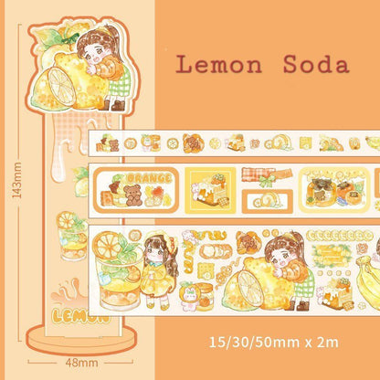 Cute Sticker Rolls and Stand ~ Fruit Series - The Kawaii Nest