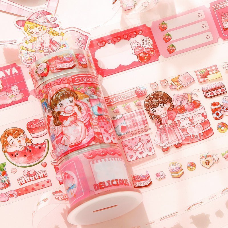Cute Sticker Rolls and Stand ~ Fruit Series - The Kawaii Nest