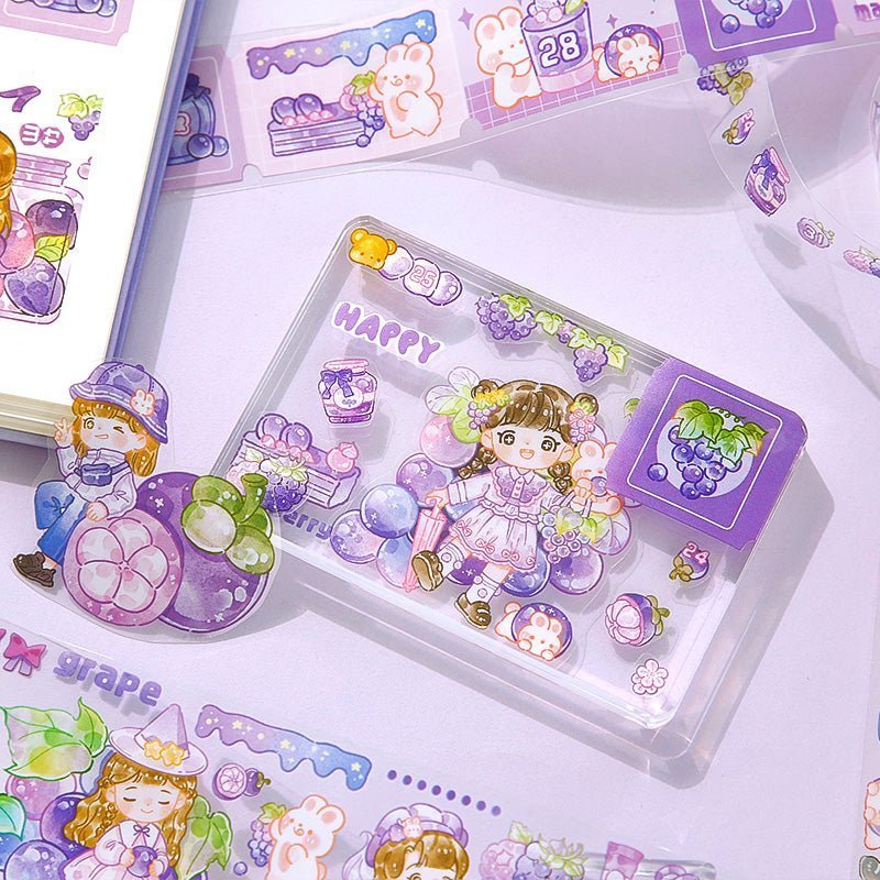 Cute Sticker Rolls and Stand ~ Fruit Series - The Kawaii Nest