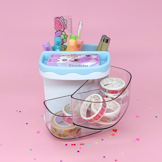 Desktop Organiser with Storage Drawers - The Kawaii Nest