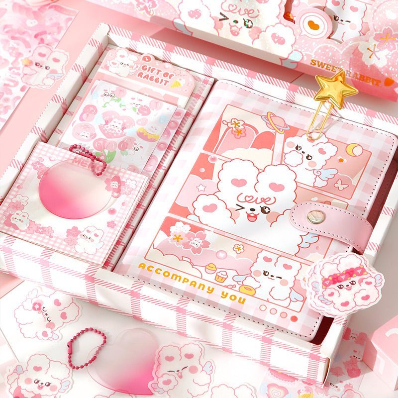 Diary Gift Set ~ Fluffy Bunny - The Kawaii Nest