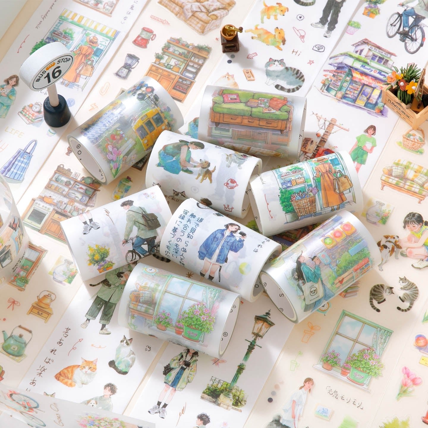 Everyday Moments Pre - Cut Journal Tape Set ~ 4 Rolls - The Kawaii Neststickers