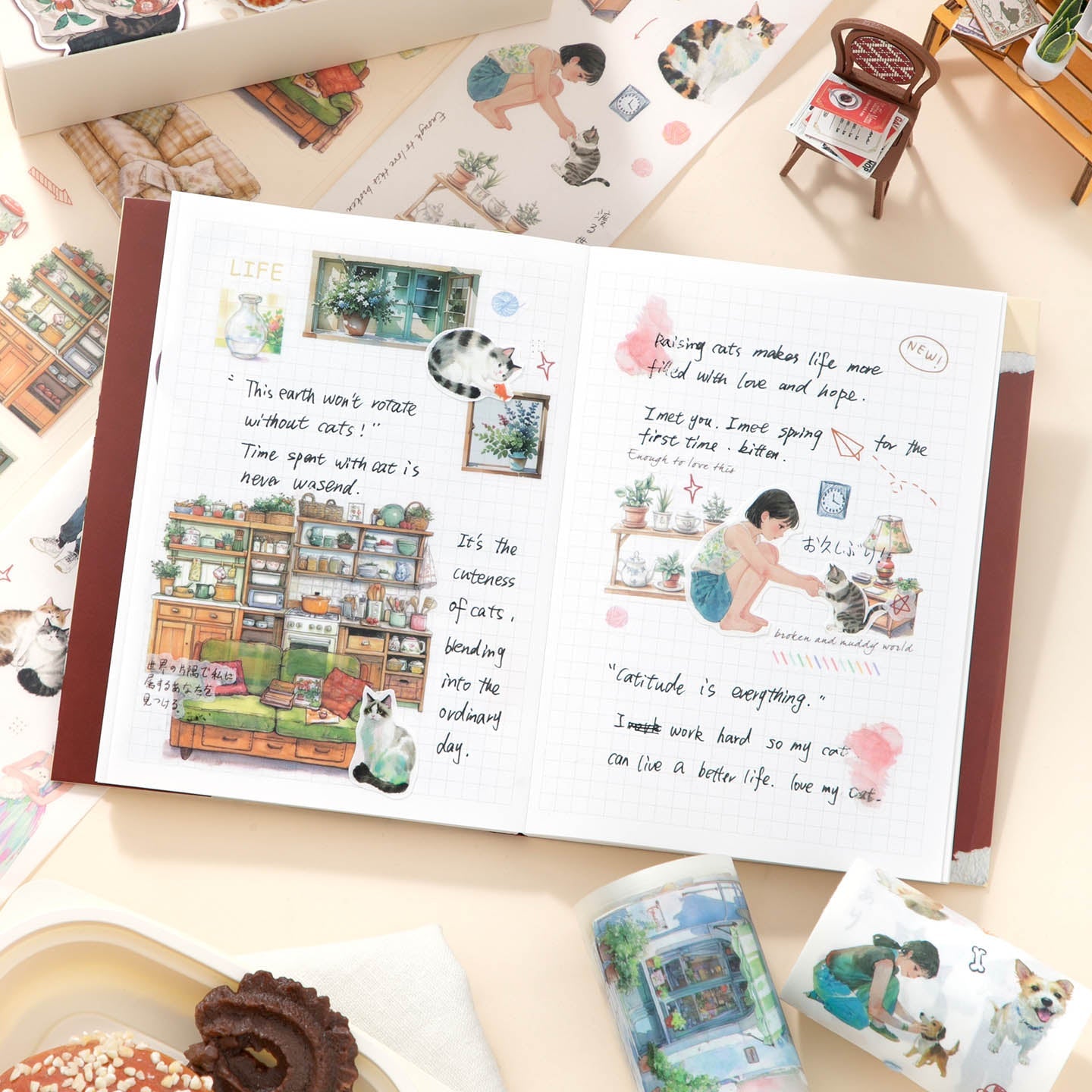 Everyday Moments Pre - Cut Journal Tape Set ~ 4 Rolls - The Kawaii Neststickers