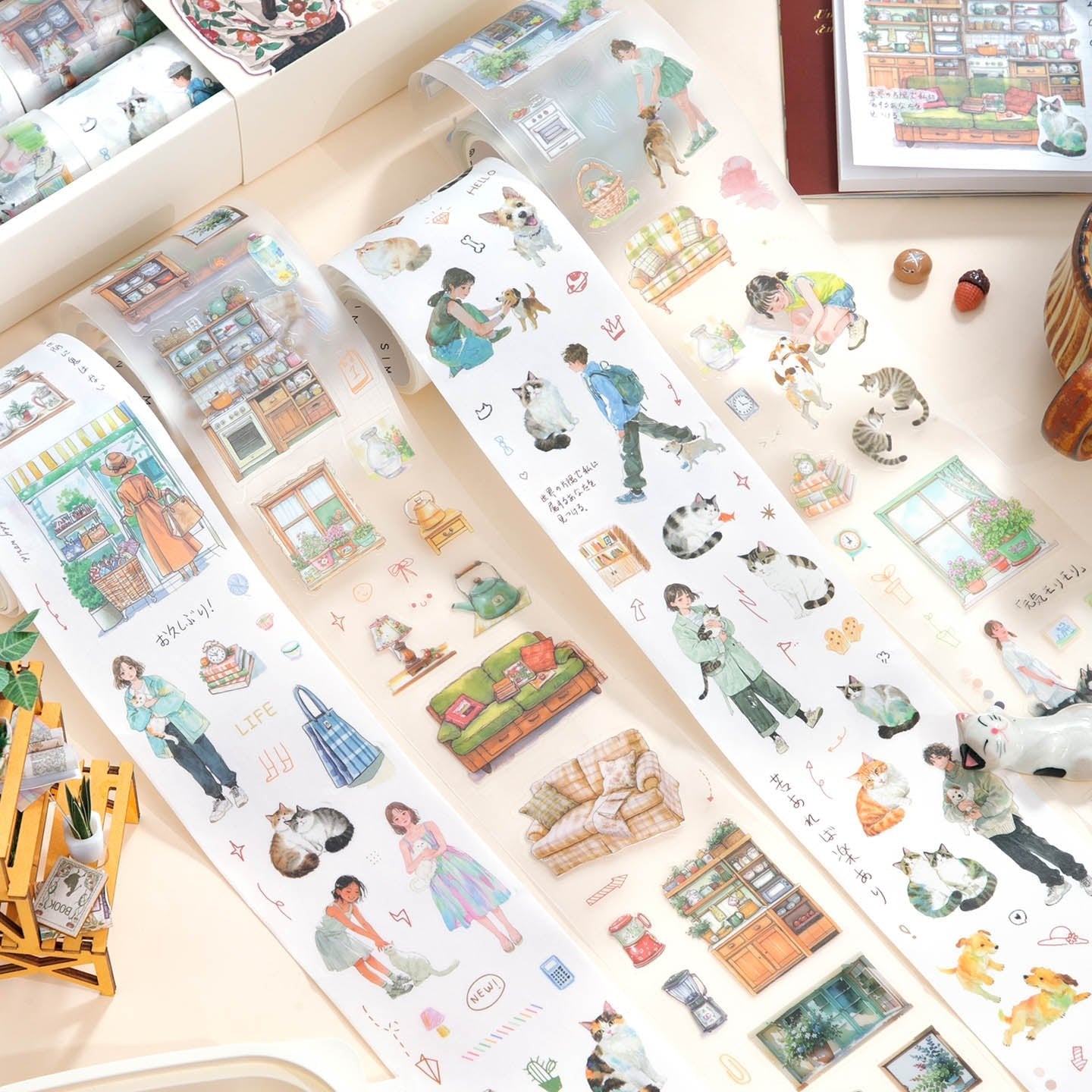 Everyday Moments Pre - Cut Journal Tape Set ~ 4 Rolls - The Kawaii Neststickers