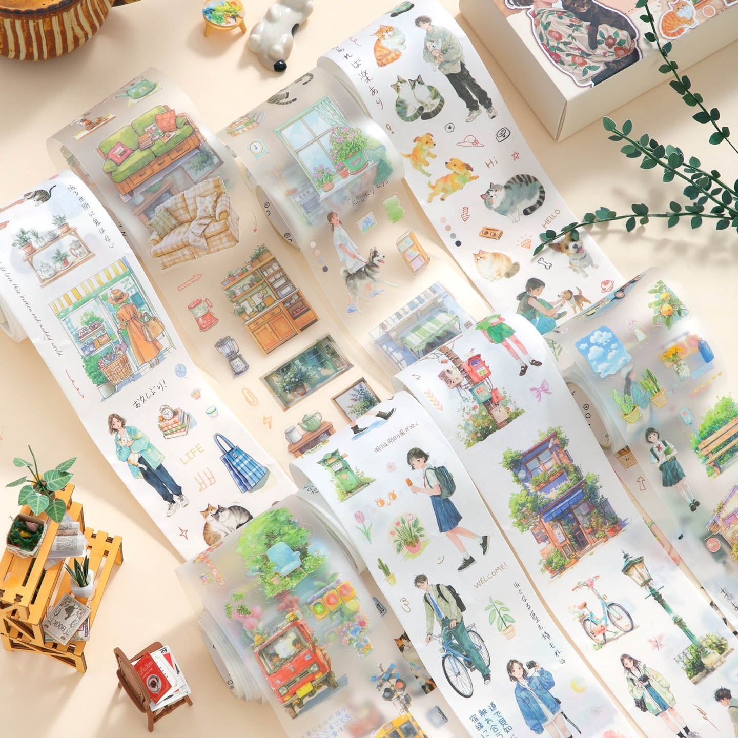 Everyday Moments Pre - Cut Journal Tape Set ~ 4 Rolls - The Kawaii Neststickers