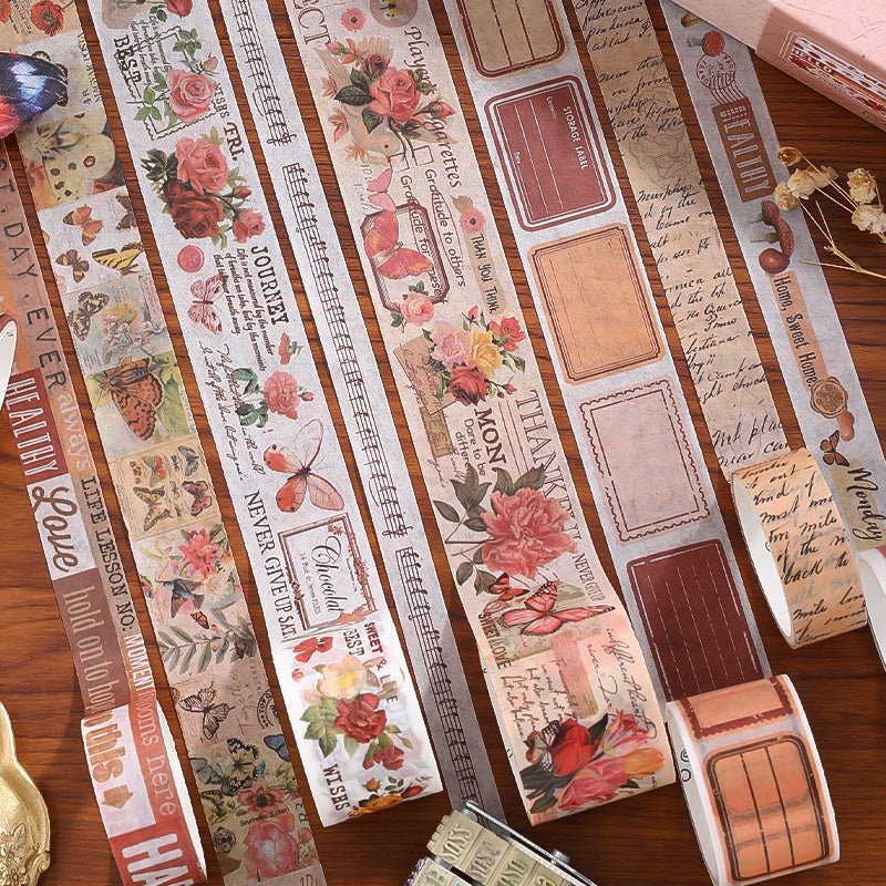 Flower & Botanic ~ Washi Tape Collector Box ~ 18 Rolls - The Kawaii Nest