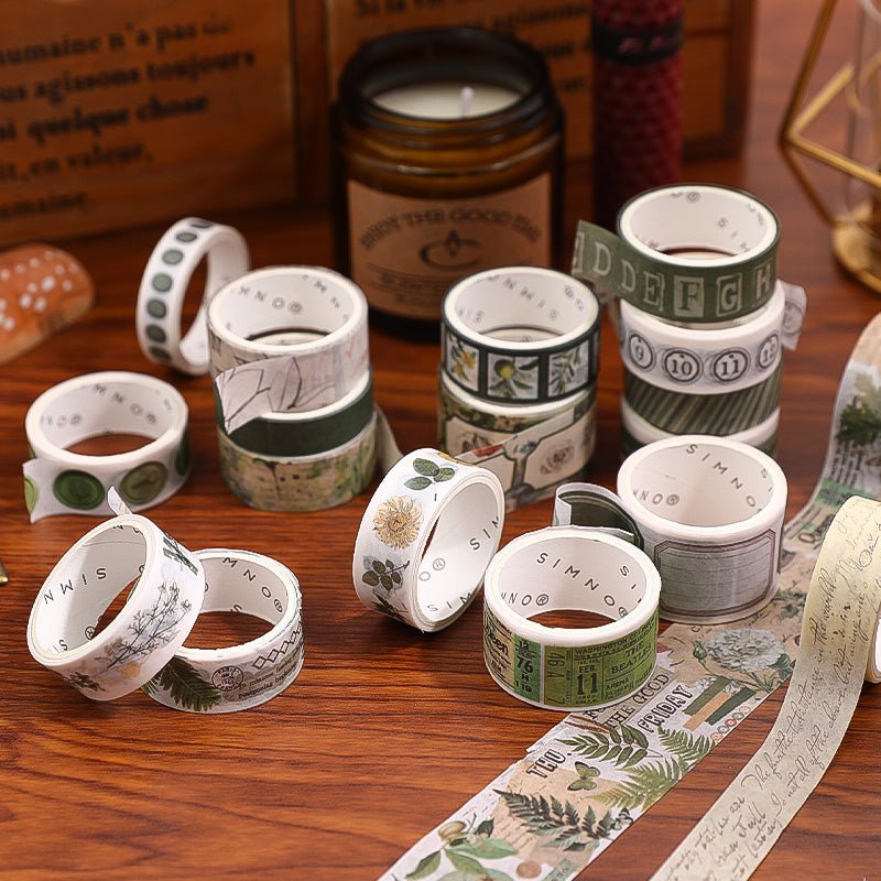 Flower & Botanic ~ Washi Tape Collector Box ~ 18 Rolls - The Kawaii Nest