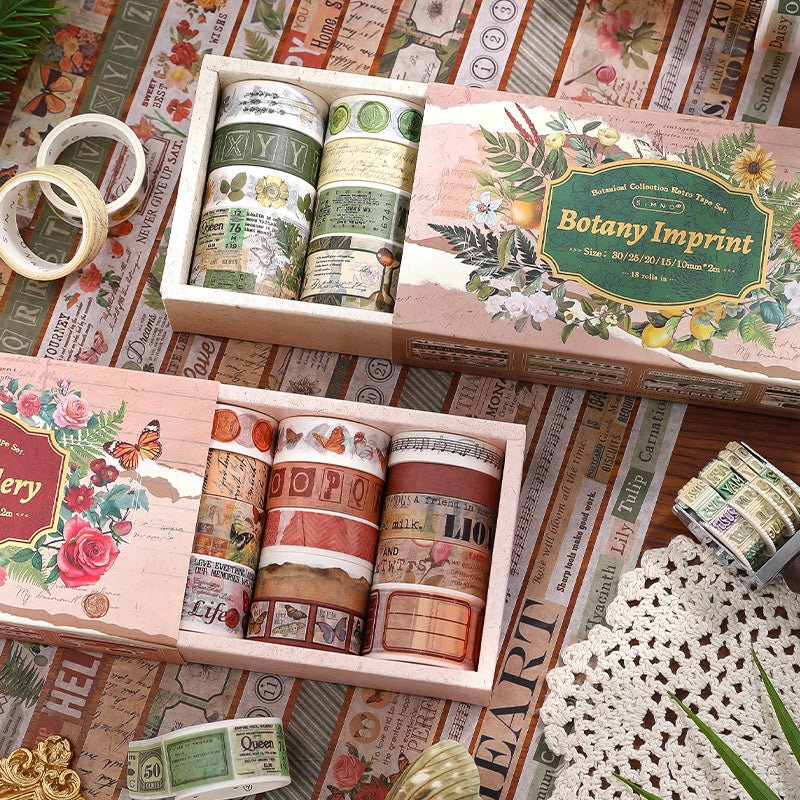 Flower & Botanic ~ Washi Tape Collector Box ~ 18 Rolls – The Kawaii Nest