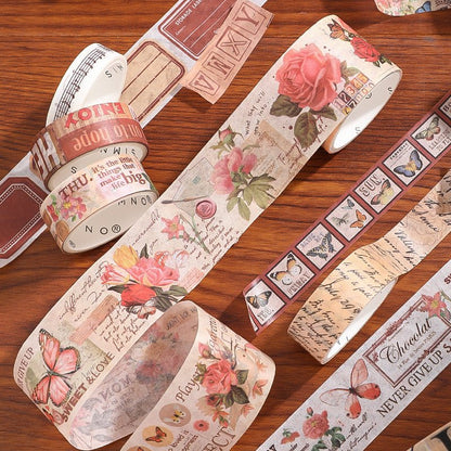 Flower & Botanic ~ Washi Tape Collector Box ~ 18 Rolls - The Kawaii Nest